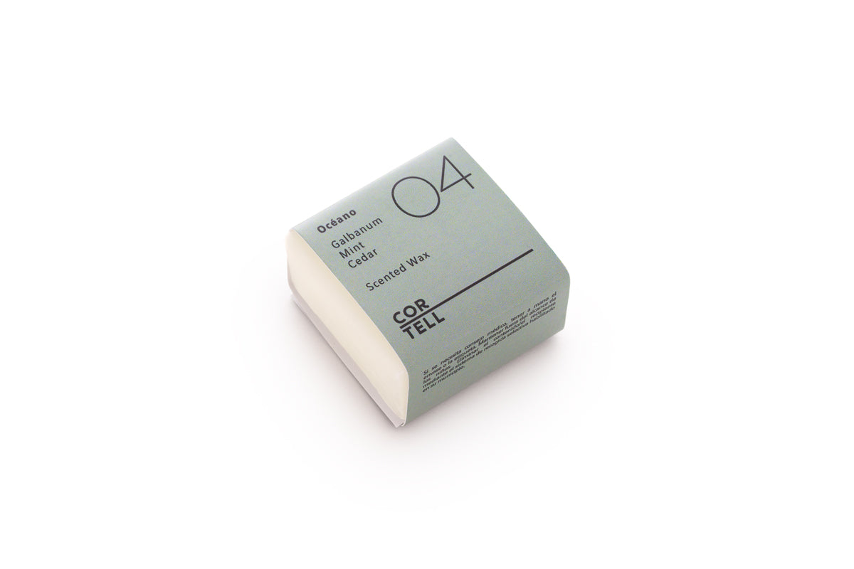 Cera Perfumada Cortell 04 Océano, sobre fondo blanco