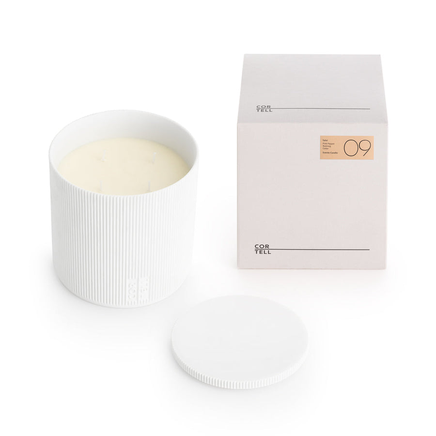 Vela aromática Cortell 09 Talvi de 1,5 kg en porcelana, con tapa y estuche